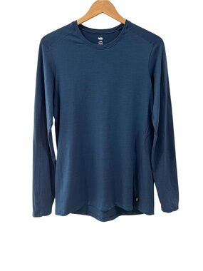 REI Co-op Women's 185 Merino Wool Long Sleeve top base layer L blue